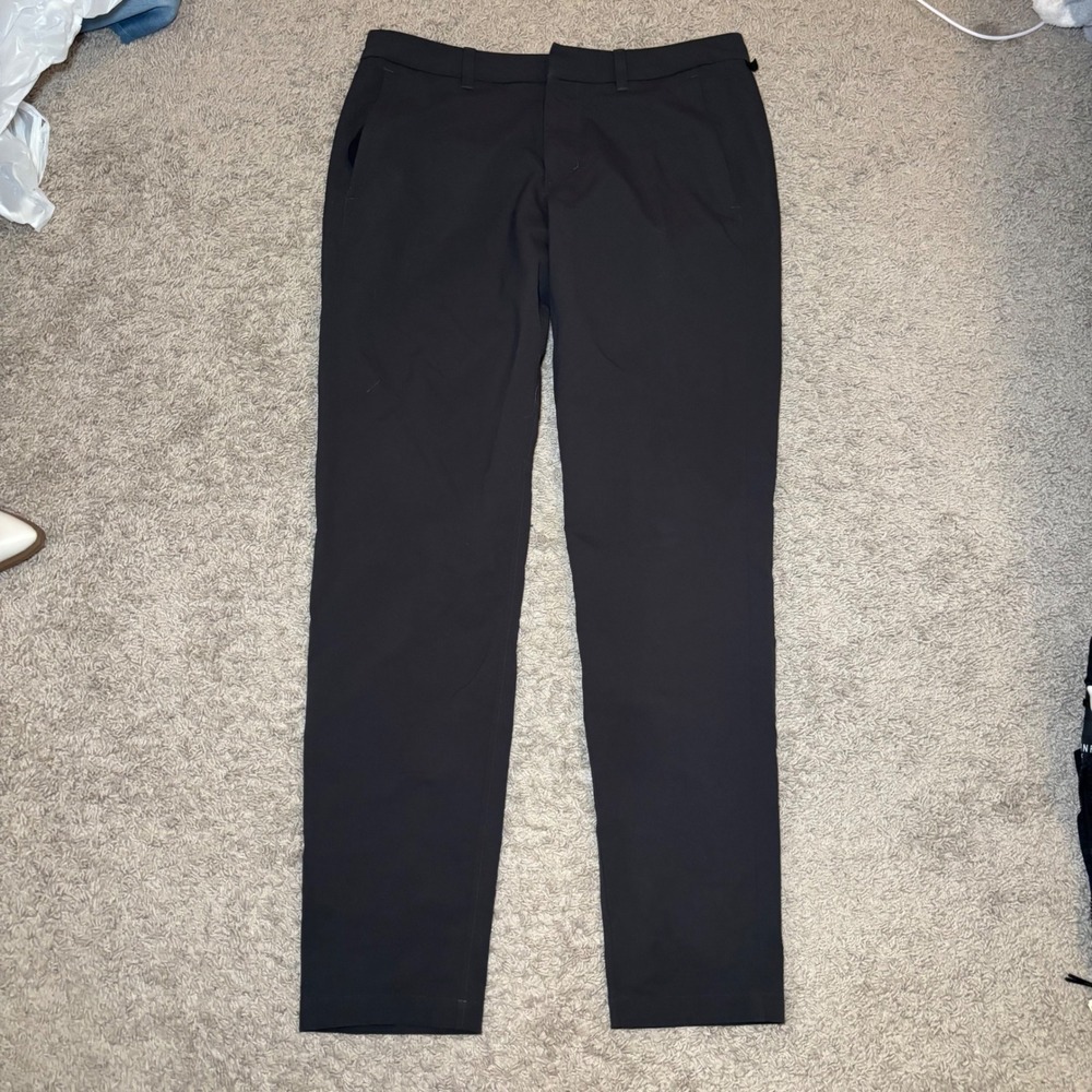 Lululemon Commission Slim Fit Pant Warpstreme Black Mens 34 x 34 Trousers